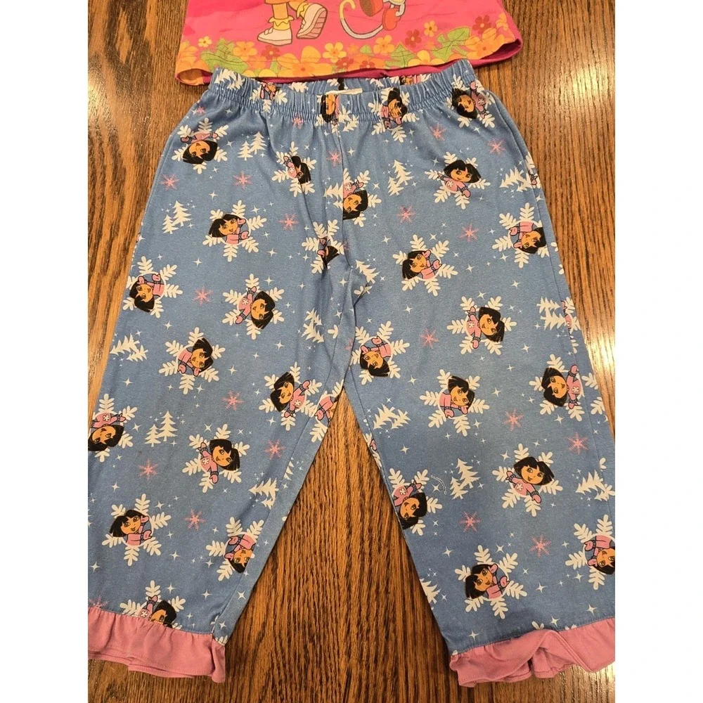 Vintage Nick Jr Dora The Explorer 2 Piece Pajama Set  Girl's Youth READ‎